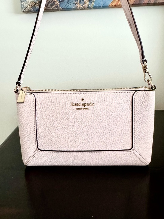 Handbags - NWOT Kate Spade Lena Double Compartment Small Shoulder  Bag Pink Pebble Leather